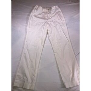 Gunex Made in Italy White Straight Leg Trousers Pants USA 4 Mid Rise SKU 00556